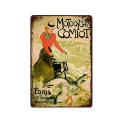 placa metalica motos vintage comiot
