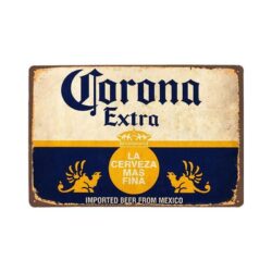 placa extra metal corona vintage