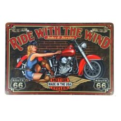 placa decorativa de moto vintage