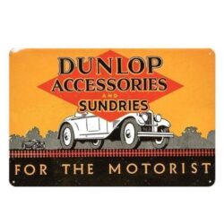 placa esmaltada antigua dunlop