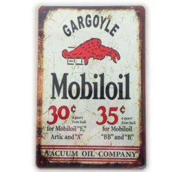 placa mobiloil esmaltada