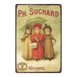 placa esmaltada suchard