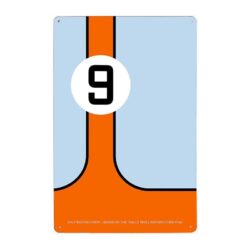 letrero de metal vintage gulf 9