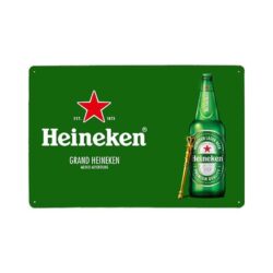 placa metal heineken vintage