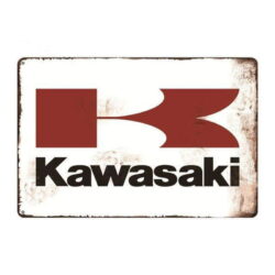 placa kawasaki vintage