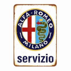 placa metal alfa romeo