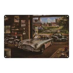 placa metal aston martin