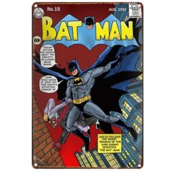 placa de metal batman