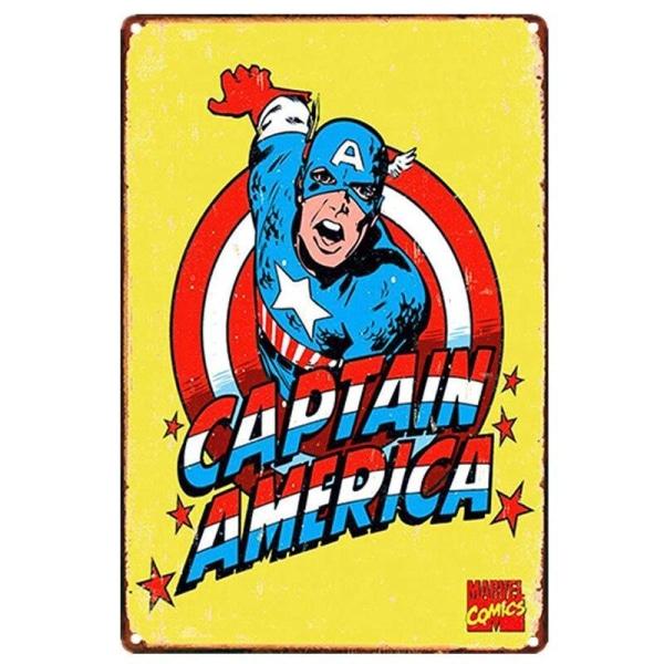 placa de metal capitan america placa de metal capitan america