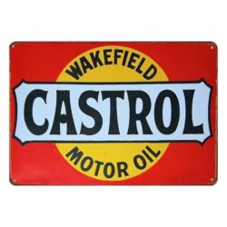 placa castrol metal