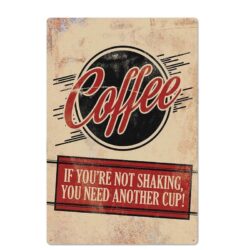placa de metal cafe