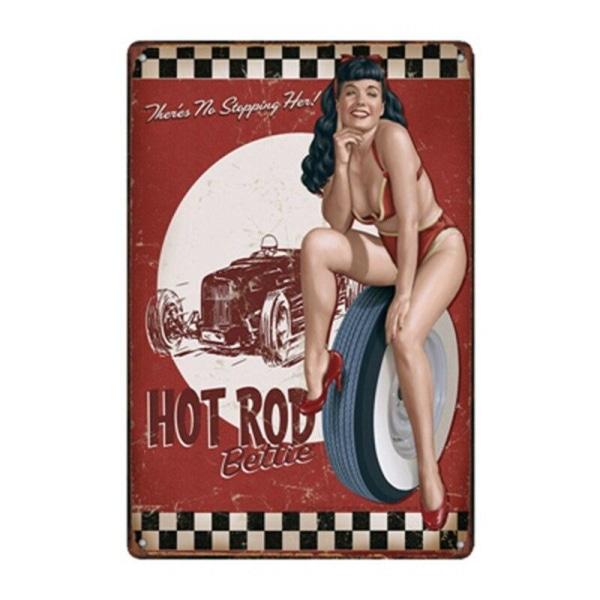 placa pin up decorativa de metal placa pin up decorativa de metal