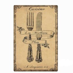 placa metal deco cocina vintage