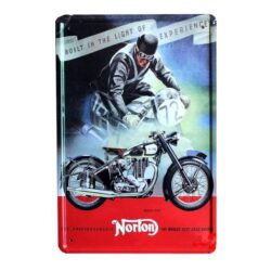 placa metal deco vintage moto