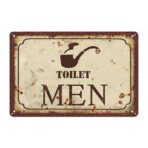 placa deco wc de metal