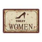 placa deco wc de metal