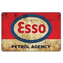 placa metal esso