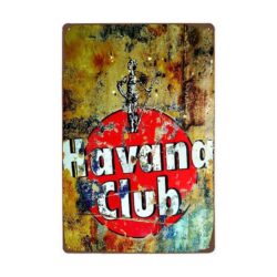 placa metal habana club