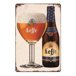 placa metal leffe