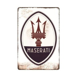 placa metal maserati