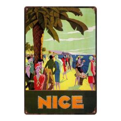 placa metal vintage bonito