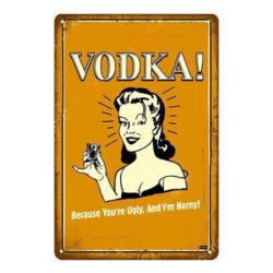 placa metal publicidad alcohol