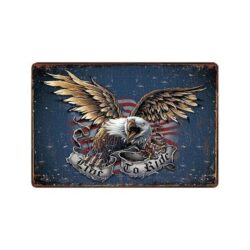 publicidad placa metalica usa