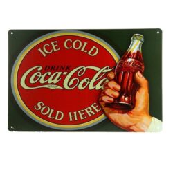 placa metal retro coca cola
