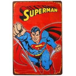 placa de metal superman vintage