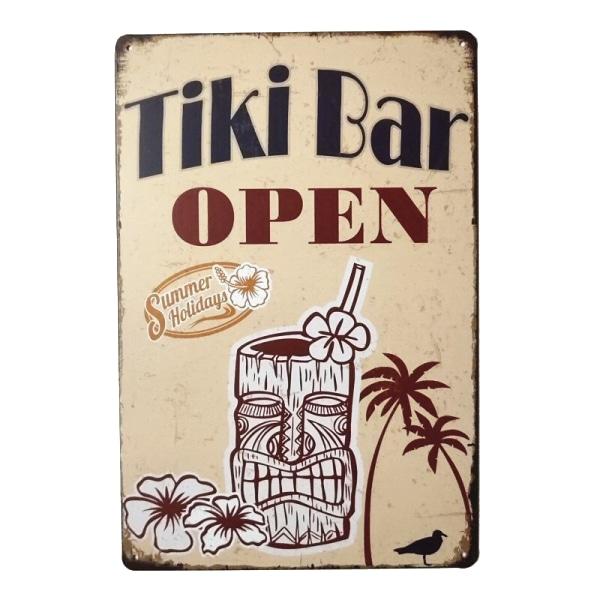 placa de barra tiki de metal placa de barra tiki de metal