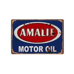 placa de metal amalie vintage