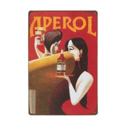 placa metal vintage aperol