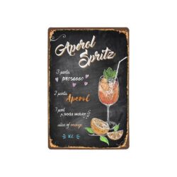 placa metal vintage aperol spritz