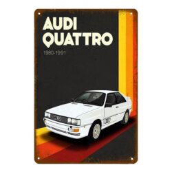 placa metal audi vintage