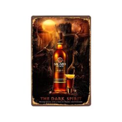 placa metal bacardi vintage