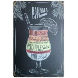 placa metal vintage bahama mama