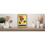 placa metal banania vintage