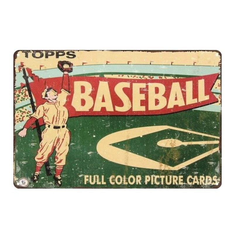 placa metal tarjetas de beisbol vintage placa metal tarjetas de beisbol vintage
