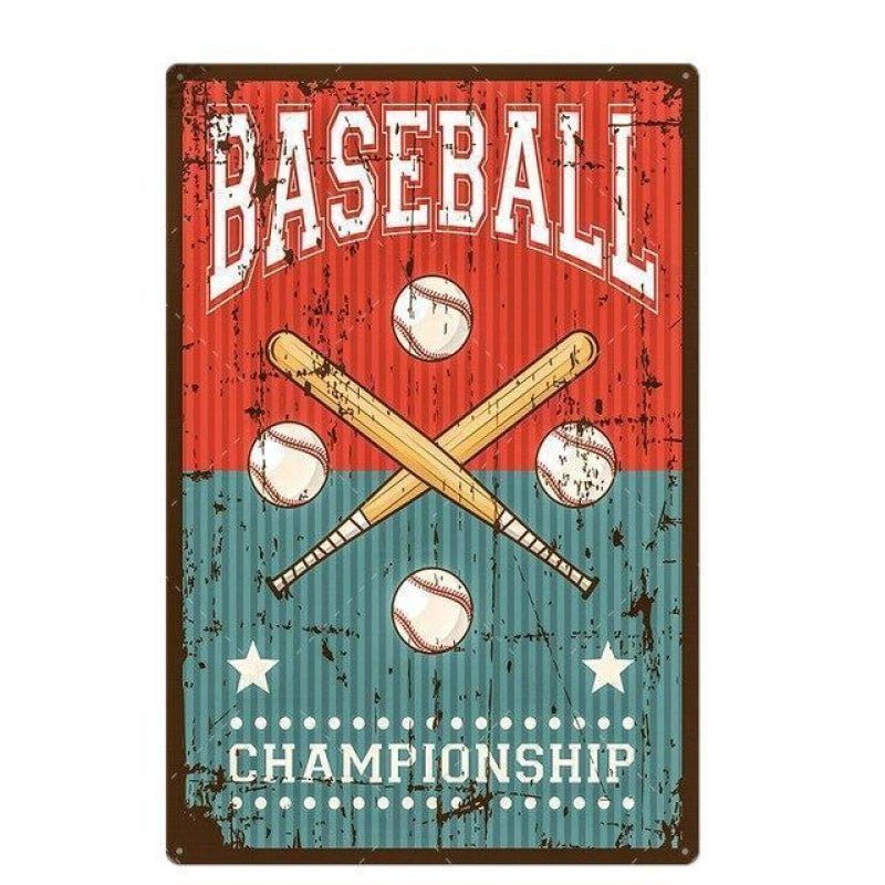 placa metal de beisbol vintage placa metal de beisbol vintage