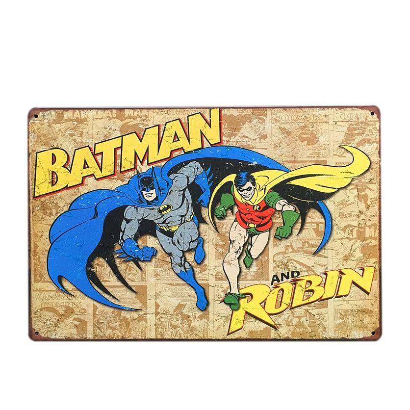 placa de metal vintage batman placa de metal vintage batman