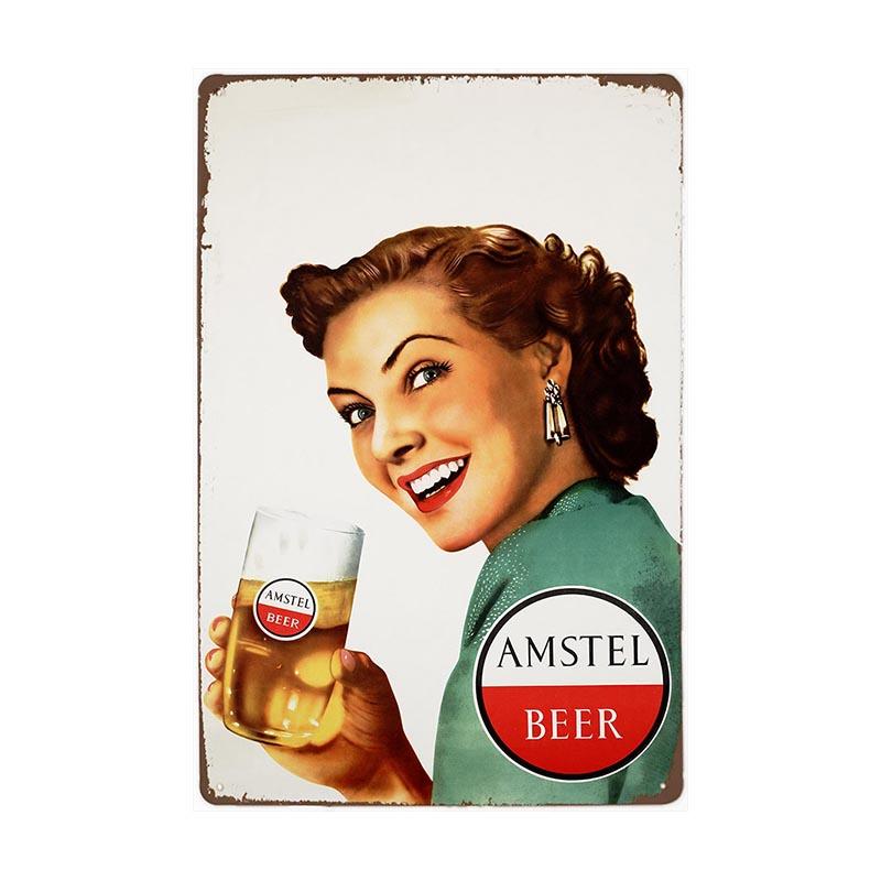 placa metal cerveza vintage amsteel placa metal cerveza vintage amsteel