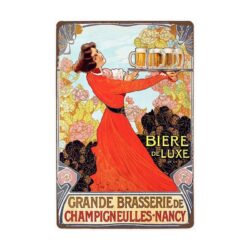 placa de metal vintage br cerveza de lujo
