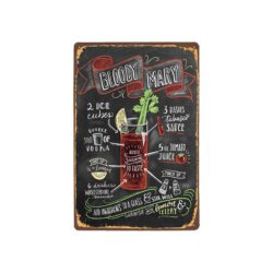 placa de metal vintage bloody mary 1