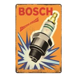 placa metal bosch vintage