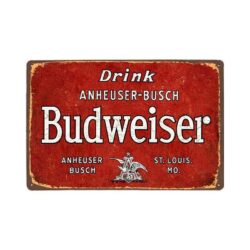 plato metal bebida budweiser vintage
