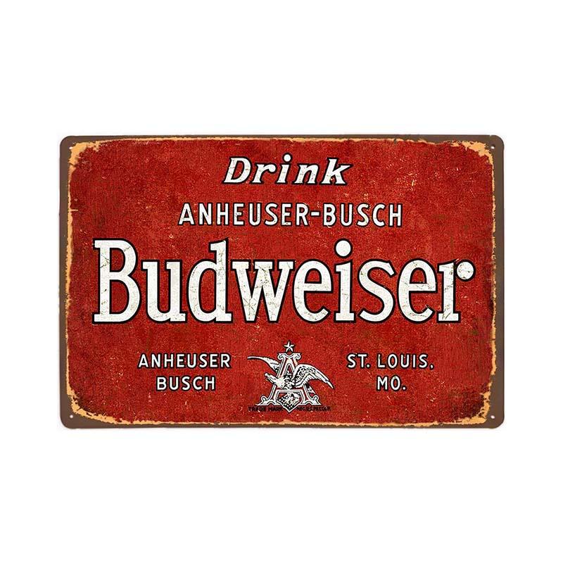 plato metal bebida budweiser vintage plato metal bebida budweiser vintage