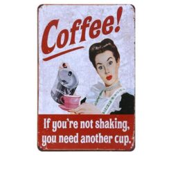 vintage metal plate cafe pin up 1