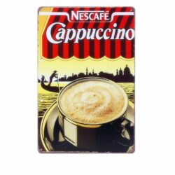placa metal capuchino antiguo nestle