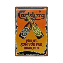 placa de metal carlsberg vintage