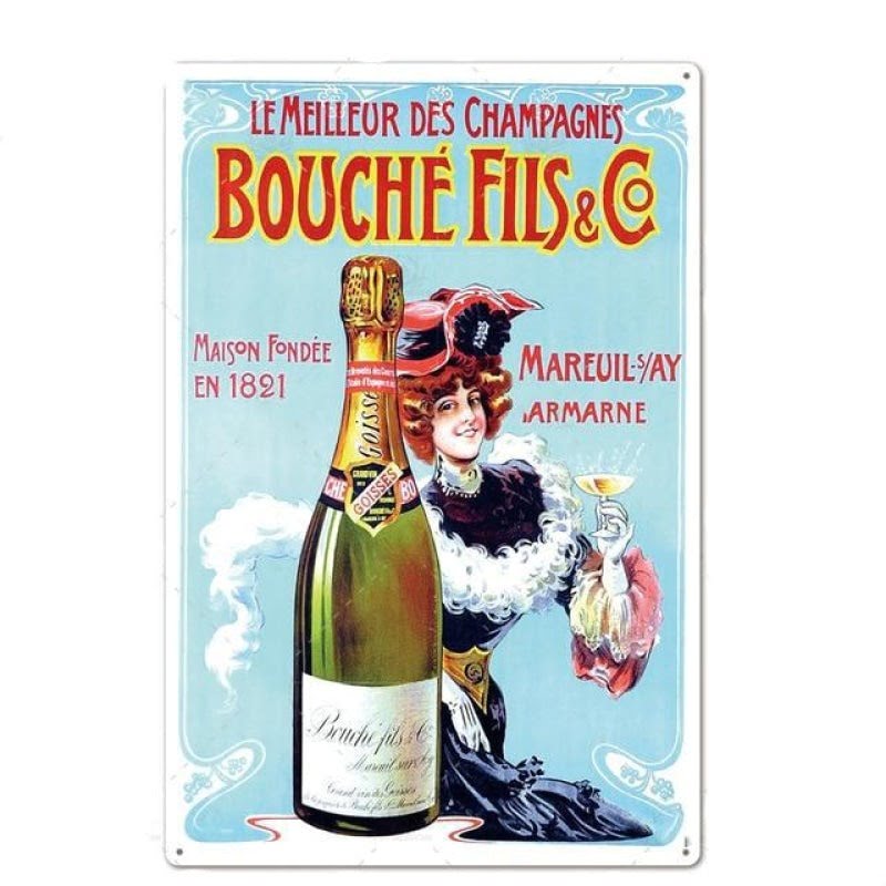 plato de metal vintage champagne bouche fils plato de metal vintage champagne bouche fils
